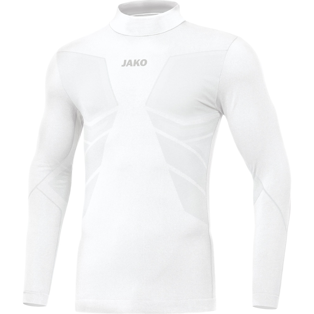 [6955-00-3XS] JAKO Maillot à col montant Comfort 2.0 blanc Enfants (3XS)