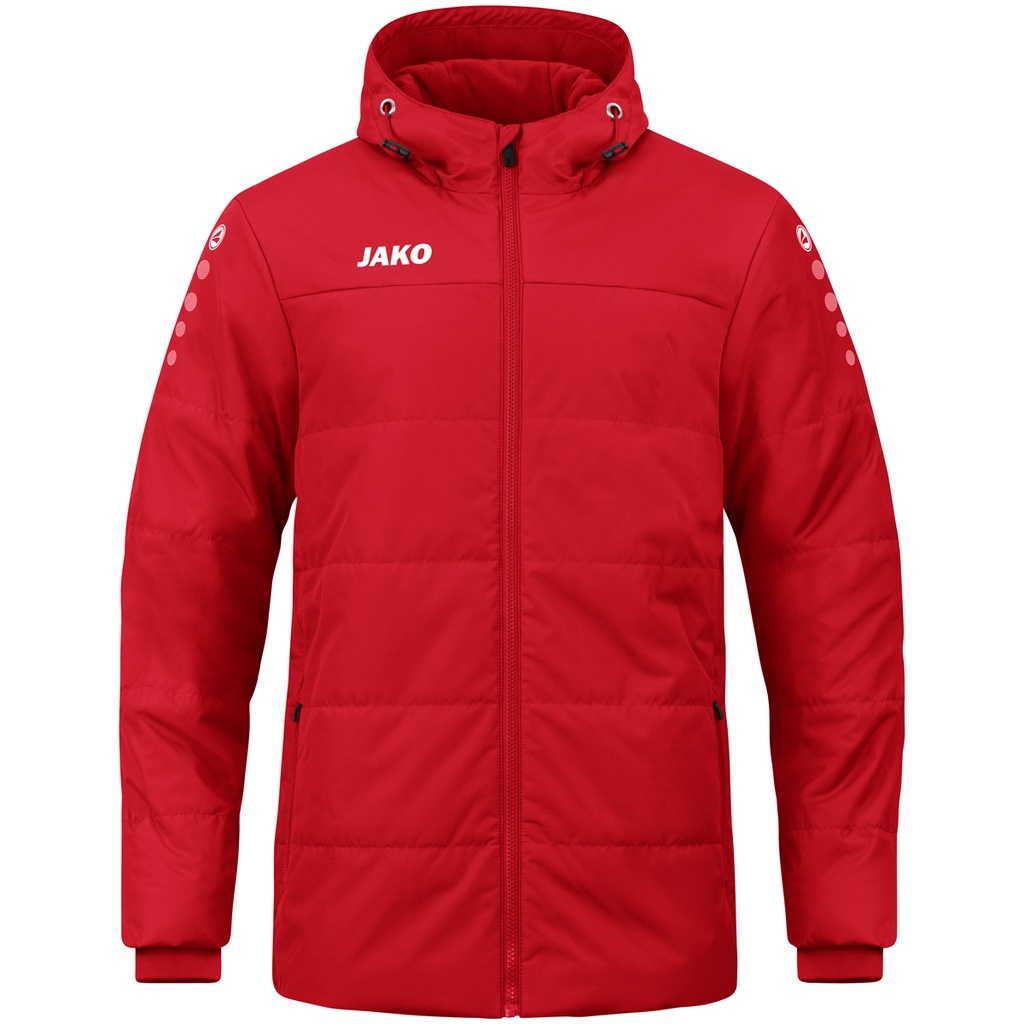 JAKO Veste coach Team avec capuche rouge Unisexe
