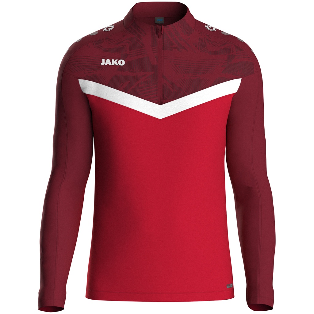 JAKO Ziptop Iconic rouge/rouge vin Unisexe