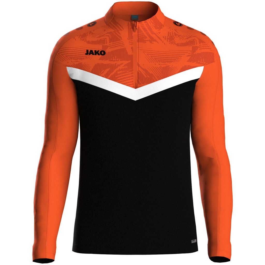 JAKO Ziptop Iconic noir/ orange fluo Unisexe