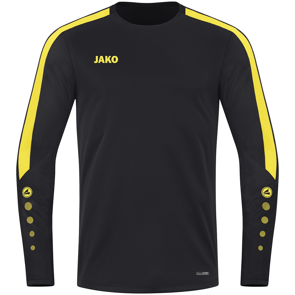 JAKO Sweat Power noir/citron Unisexe