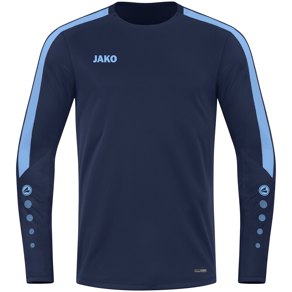 JAKO Sweat Power marine/bleu ciel Enfants