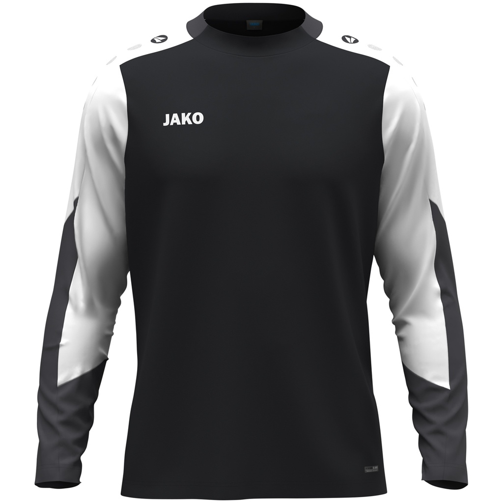 JAKO Maillot Dynamic ML noir/blanc/anthracite Enfants