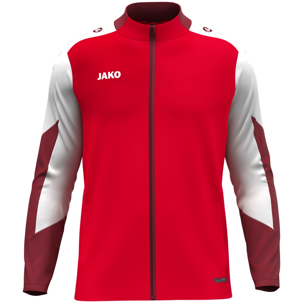 JAKO Veste polyester Dynamic rouge/blanc/rouge foncé Unisexe
