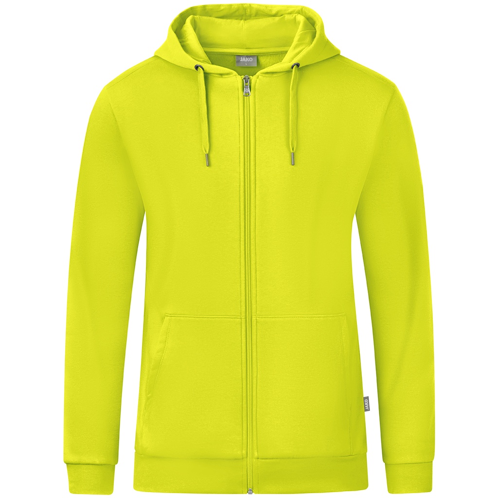 JAKO Veste à capuche Organic lime Unisexe