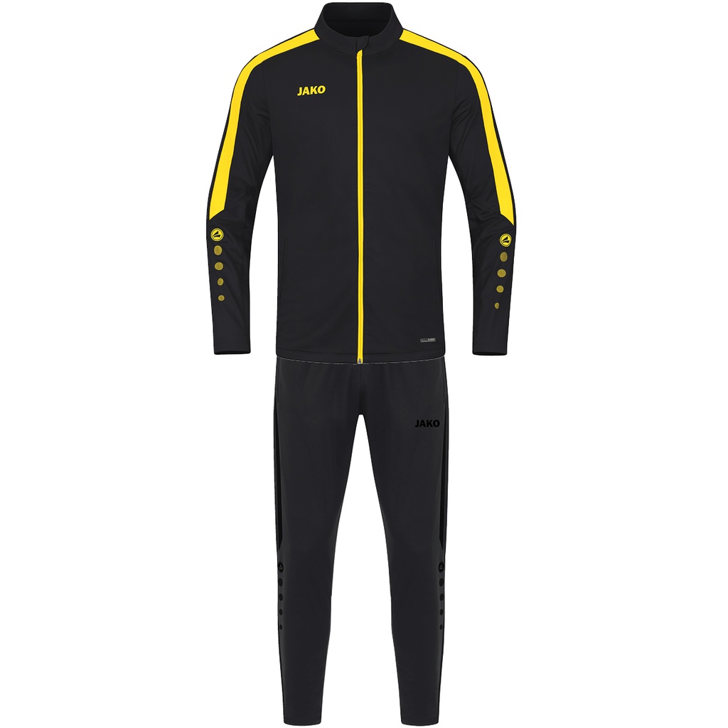 JAKO Survêtement polyester Power noir/citron Enfants