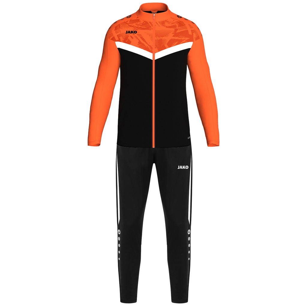JAKO Survêtement en polyester Iconic noir/ orange fluo Unisexe