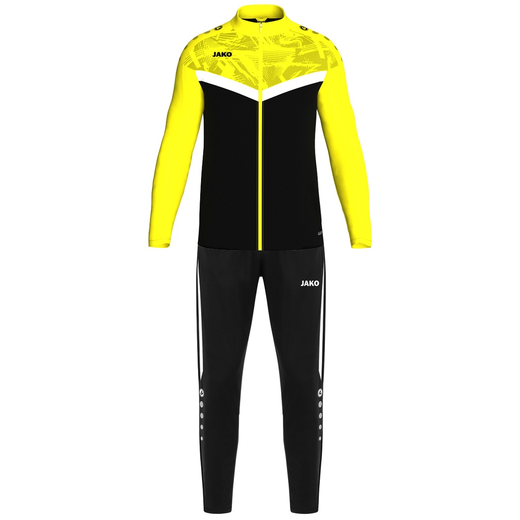 JAKO Survêtement en polyester Iconic noir/jaune tendre Unisexe