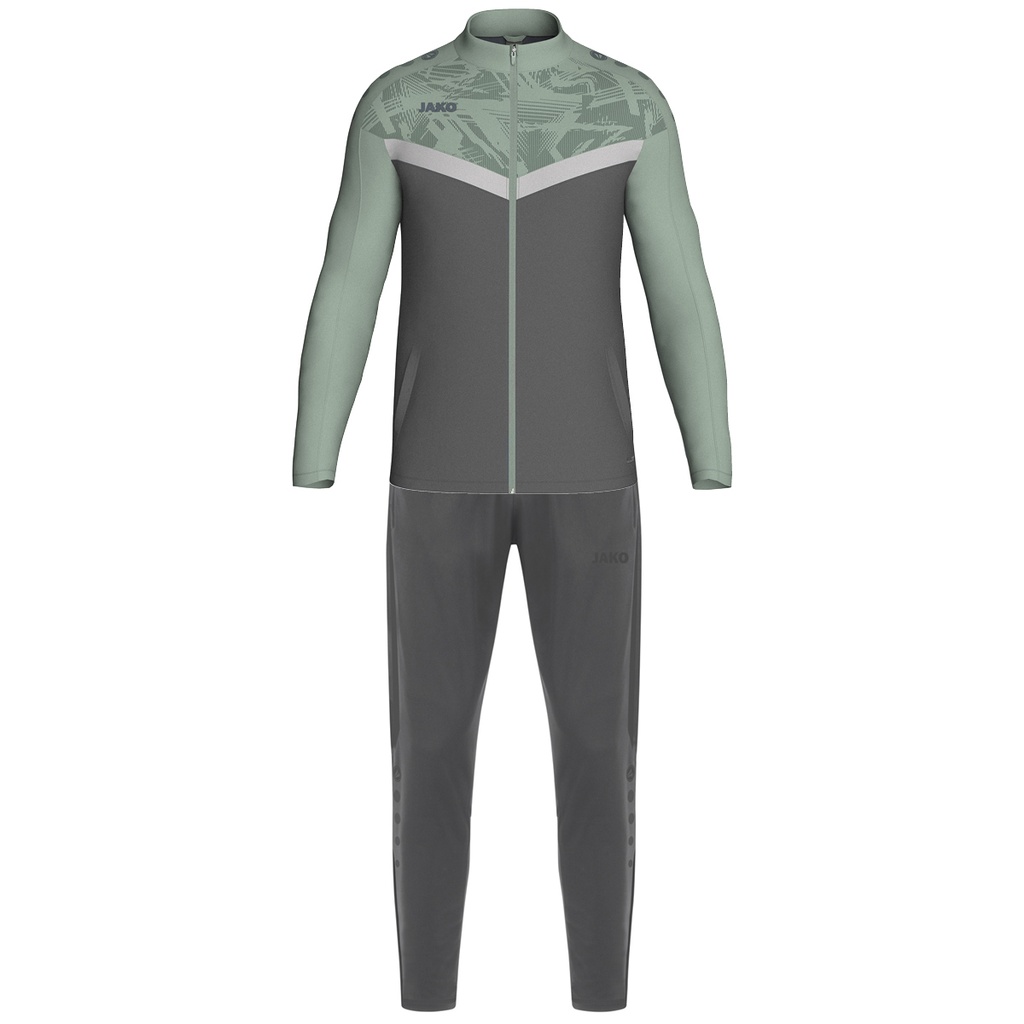 JAKO Survêtement en polyester Iconic anthra light/vert menthe/gris tendre Enfants