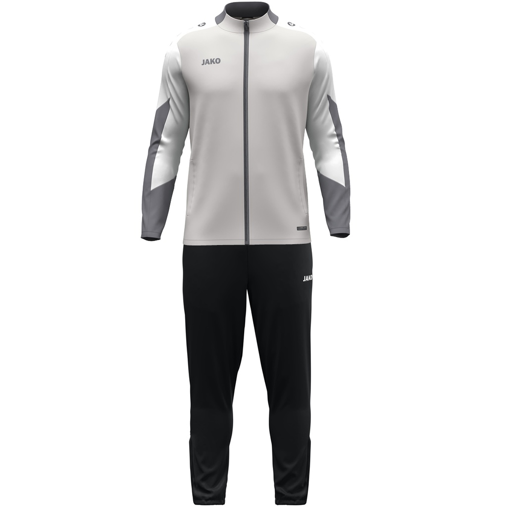 JAKO Survêtement en polyester Dynamic gris clair/blanc/gris Enfants
