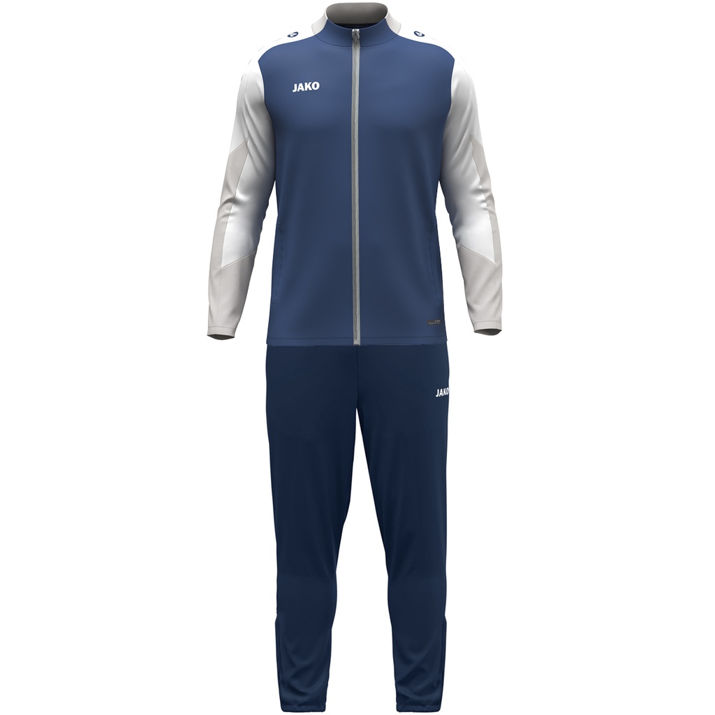 JAKO Survêtement en polyester Dynamic bleu nuit/blanc/gris clair Unisexe