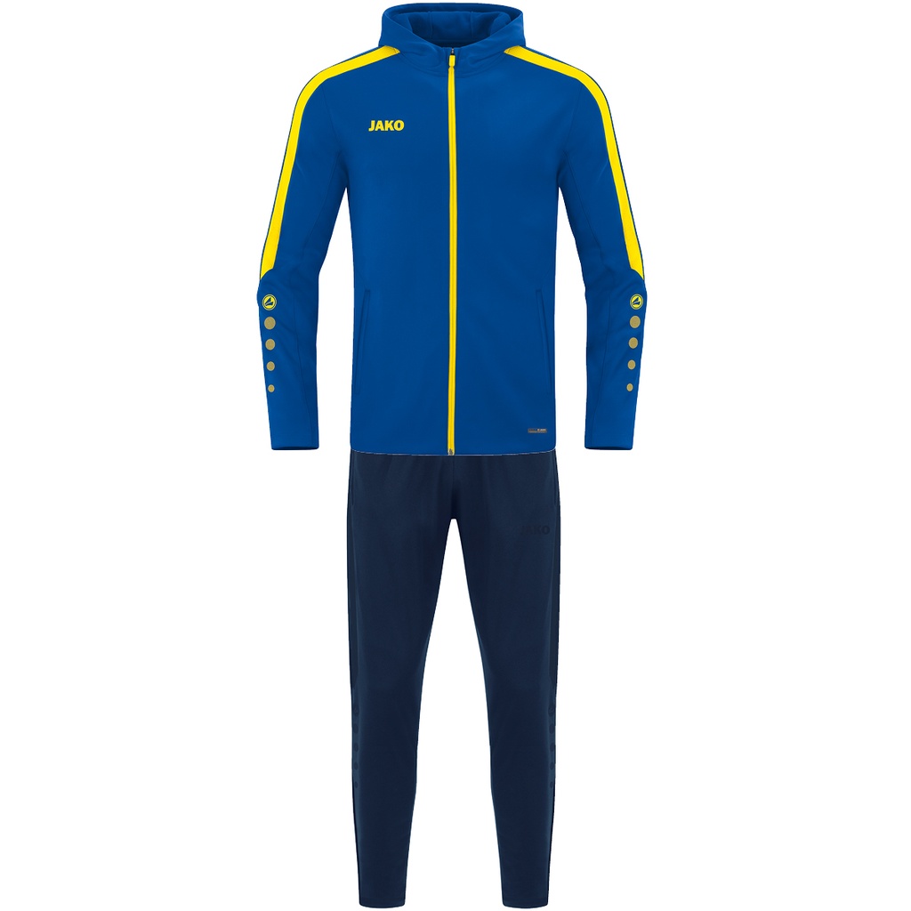 JAKO Survêtement polyester à capuche Power royal/citron Femmes