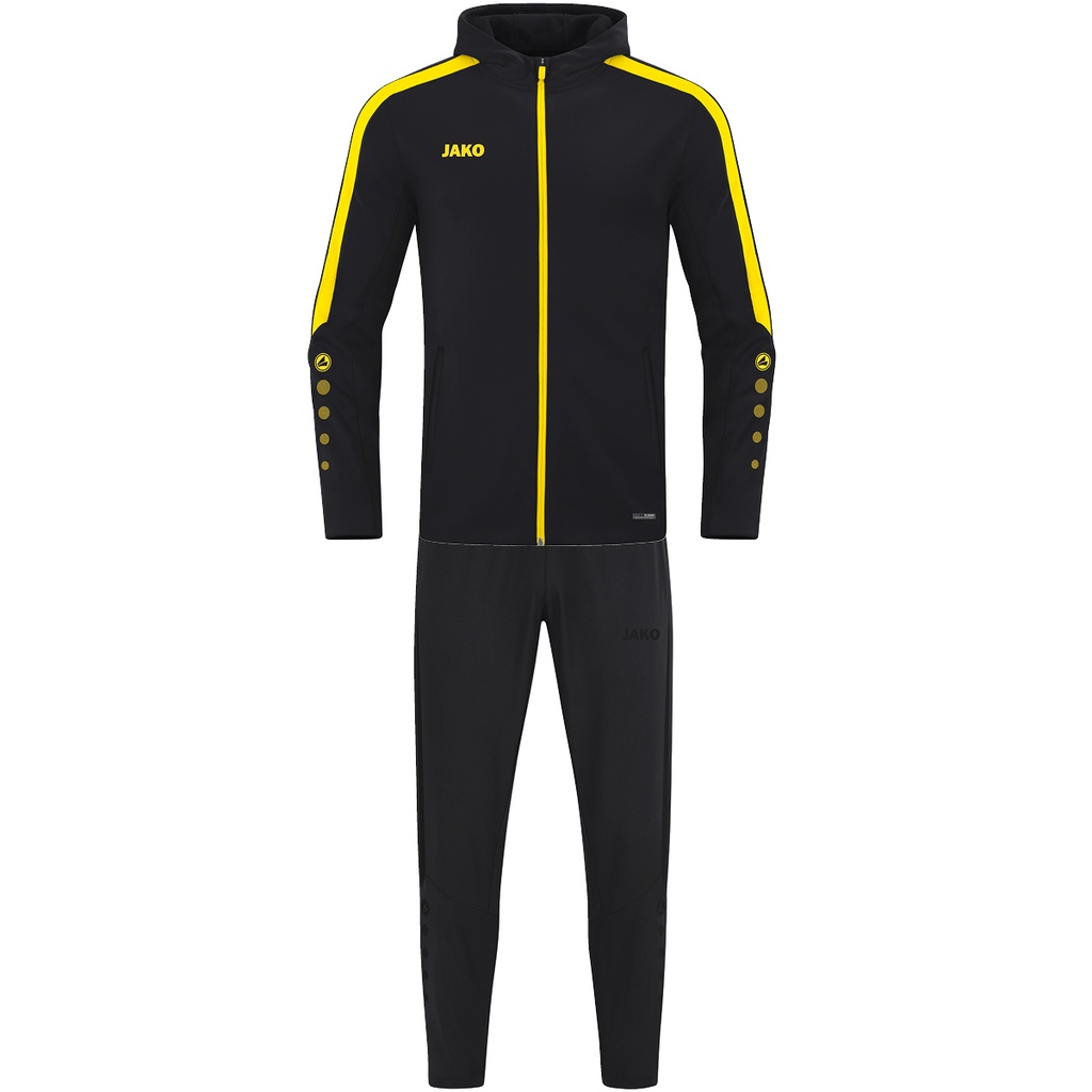 JAKO Survêtement en polyester Power noir/citron Enfants